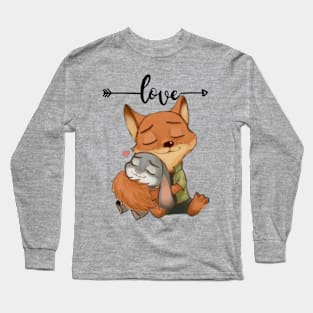 Fox & Rabbit love Long Sleeve T-Shirt